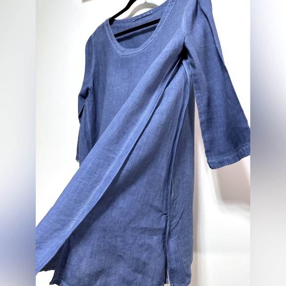 Elemente Clemente | 100% Linen 3/4 Sleeve Tunic Top - Picture 5 of 7